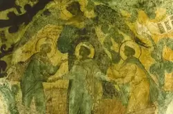 Благовещенский собор, фреска «Три отрока в пещи огненной» 16 в.