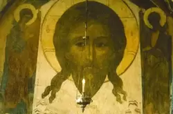 Благовещенский собор, Симон Ушаков, фреска «Спас Нерукотворный» 17 в.