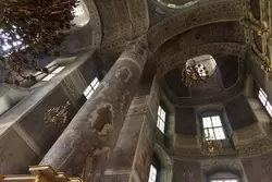 Донской монастырь, фрески на стенах, колоннах и сводах Большого собора