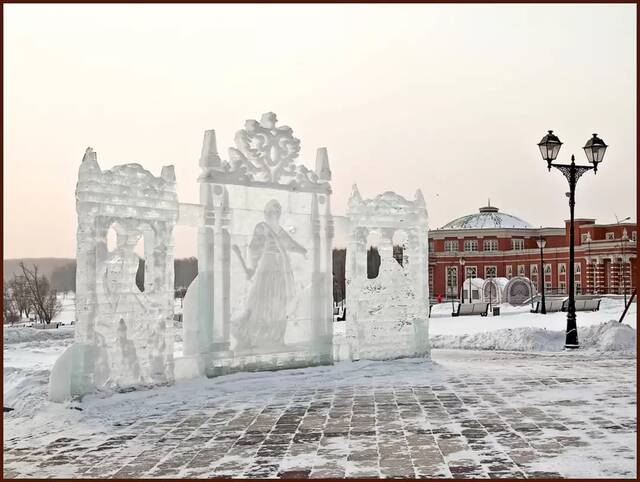 Скульптуры из льда в Царицыно