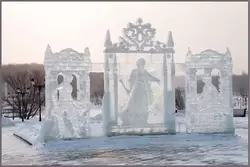 Ледяные скульптуры в парке Царицыно
