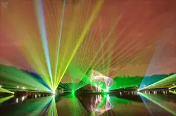 Лазерное шоу - фестиваль «Круг Света» в музее-заповеднике Царицыно