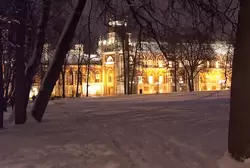 Огни Большого дворца в парке Царицыно