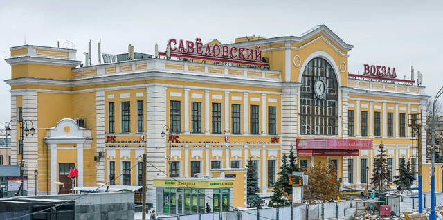 Савеловский вокзал зимой