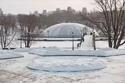 Царицыно, фонтан зимой