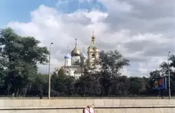 Фото Новоспасского монастыря с Москвы реки